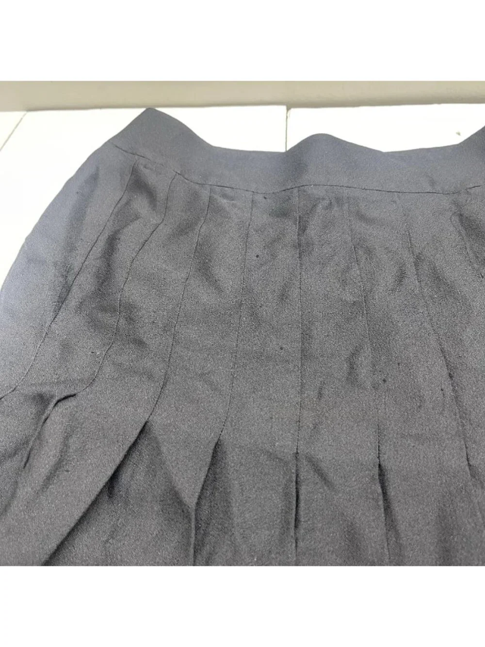 CHANEL Black 100% Silk Maxi Skirt CC Logo Buttons Side Slit FR 44 Made in France
